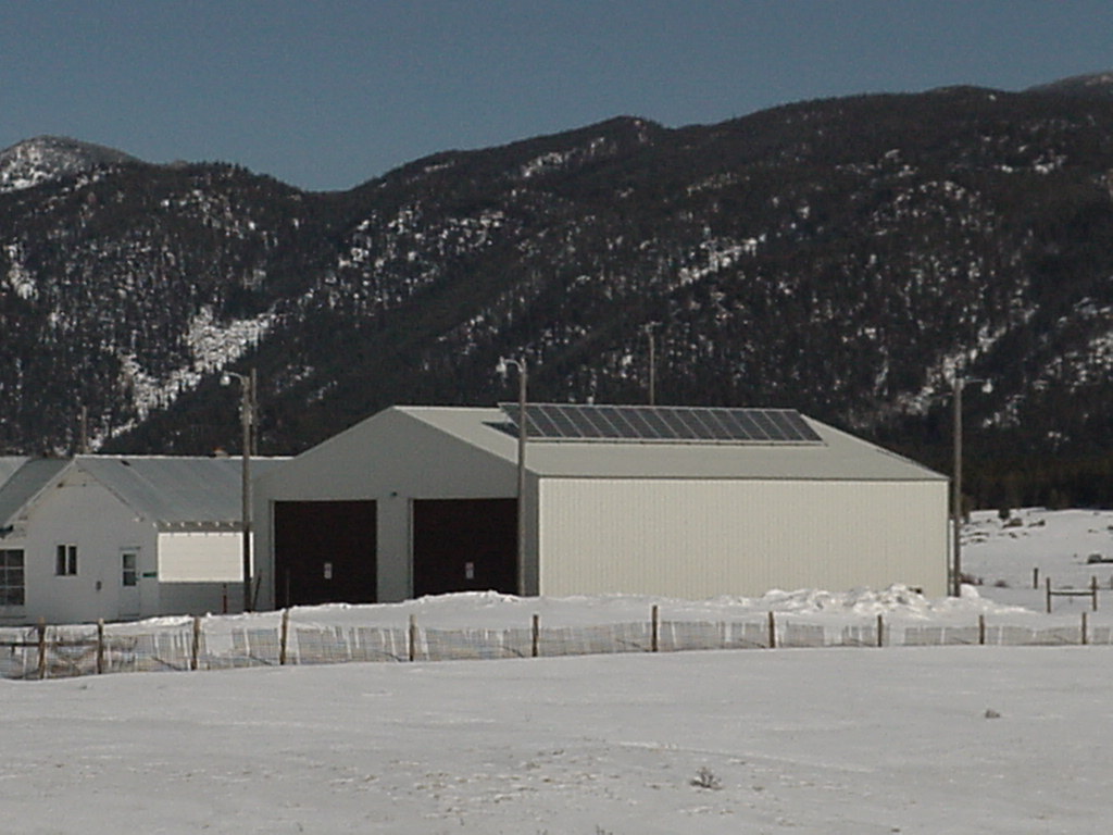 Photo of solar electric system installed at Elk Park VFD